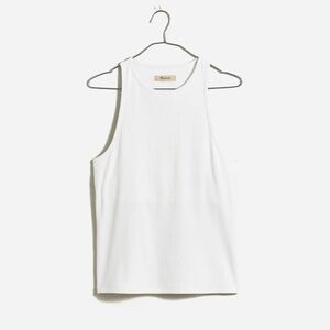 NWT Madewell High Neck in Sleekhold White Tank Top US Women XS, S and L